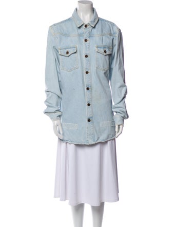 Off-White 2017 Long Sleeve Denim Shirt