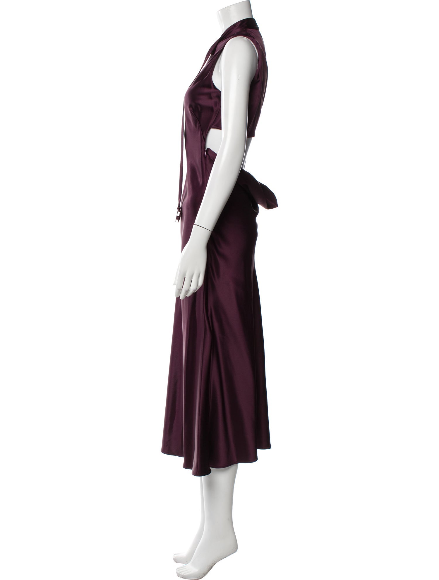 Off-White V-Neck Long Dress