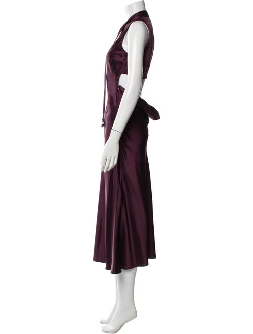 Off-White V-Neck Long Dress