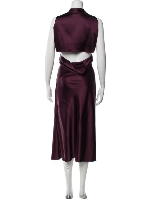 Off-White V-Neck Long Dress