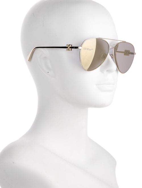 Off-White Aviator Mirrored Sunglasses