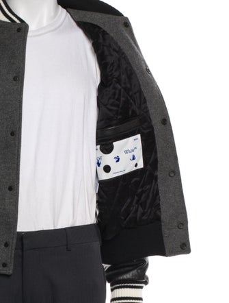 Off-White 2021 Leather Varsity Jacket