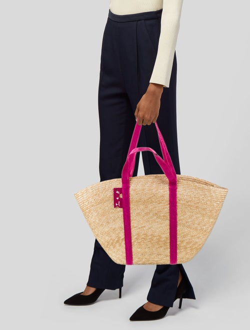 Off-White Straw Tote