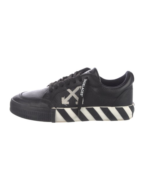 Off-White Leather Colorblock Pattern Sneakers