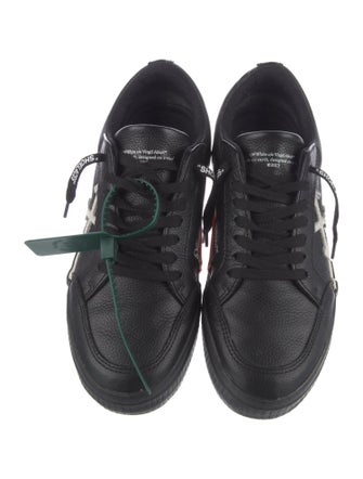 Off-White Leather Colorblock Pattern Sneakers