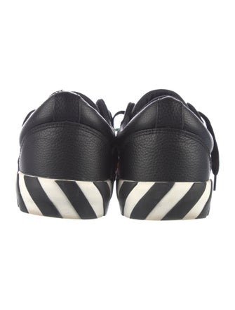 Off-White Leather Colorblock Pattern Sneakers