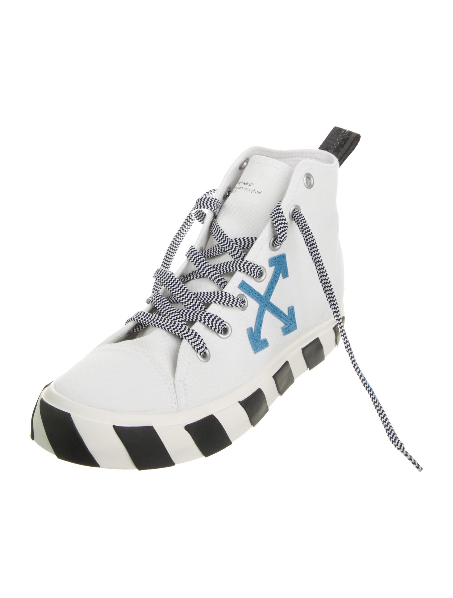 Off-White Mid Top Vulcanized Canvas Sneakers w/ Tags
