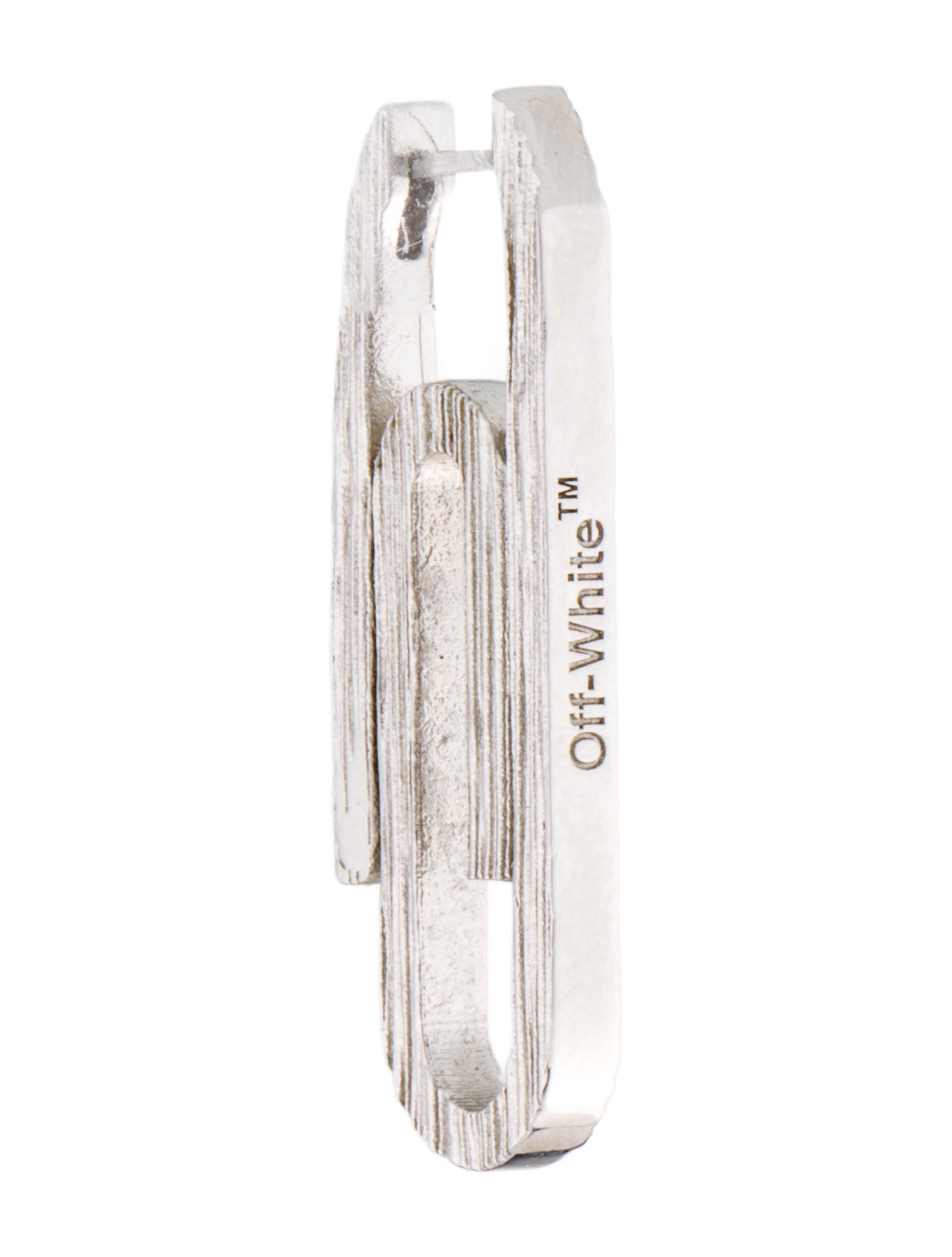 Off-White Mono Paperclip Single Earring
