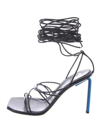 Off-White Leather Gladiator Sandals