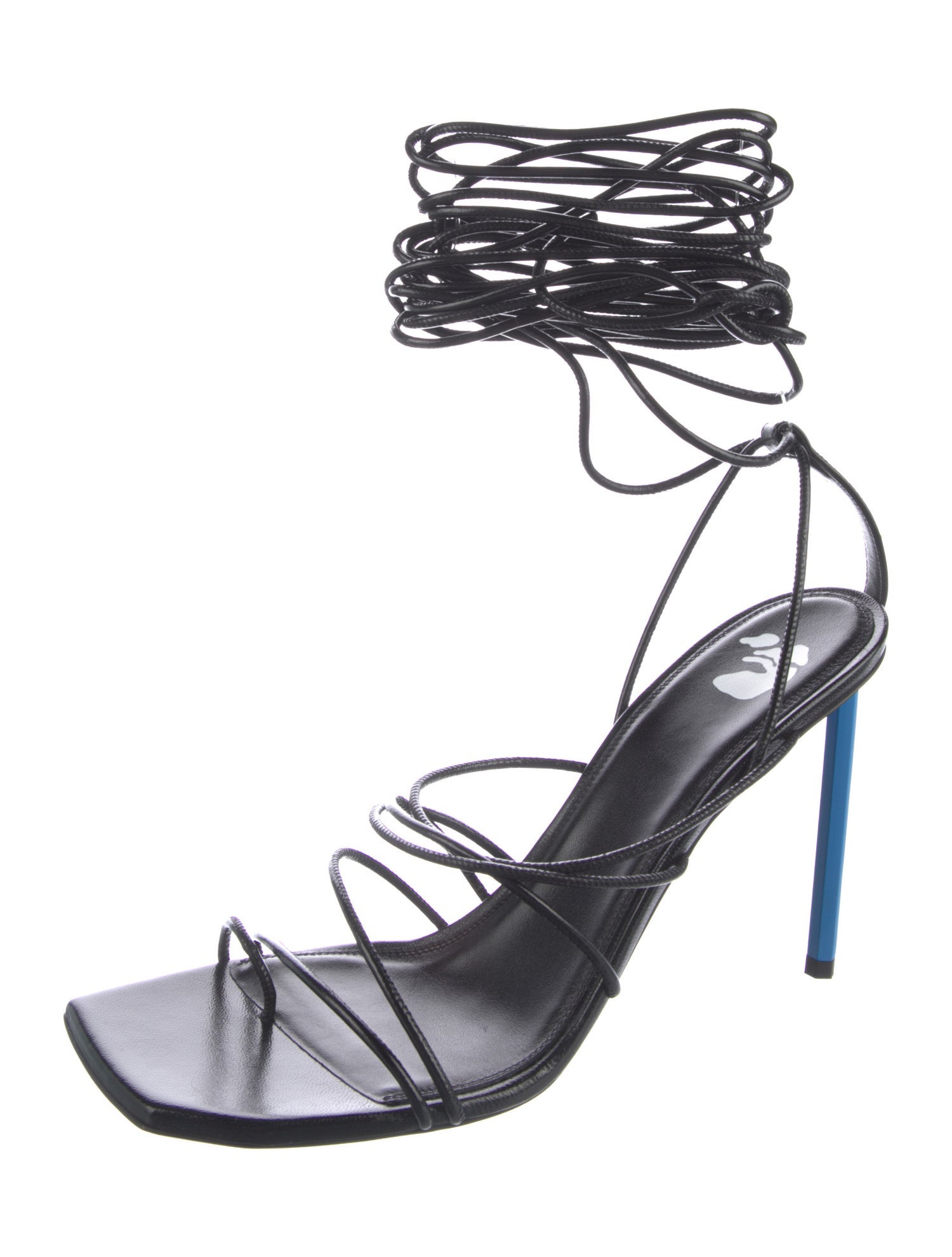 Off-White Leather Gladiator Sandals