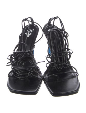 Off-White Leather Gladiator Sandals