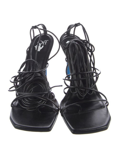 Off-White Leather Gladiator Sandals