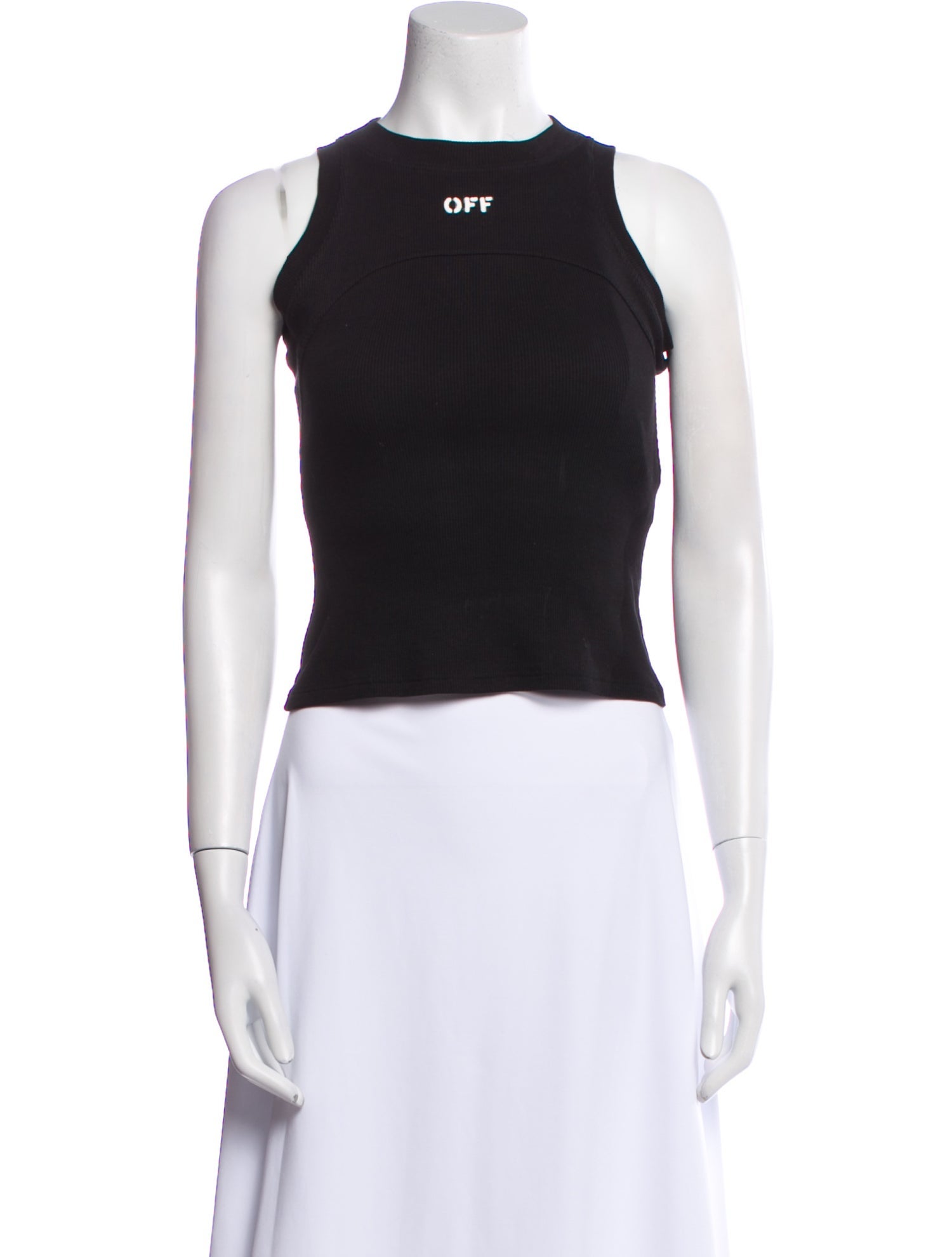 Off-White 2023 Crew Neck Crop Top