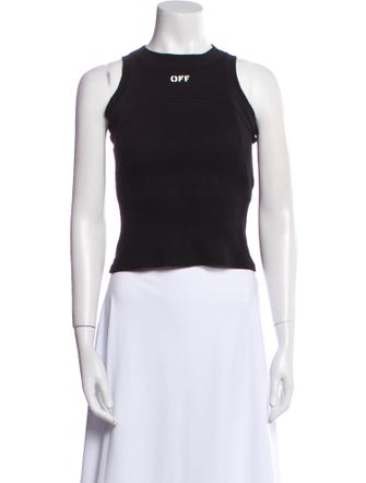 Off-White 2023 Crew Neck Crop Top