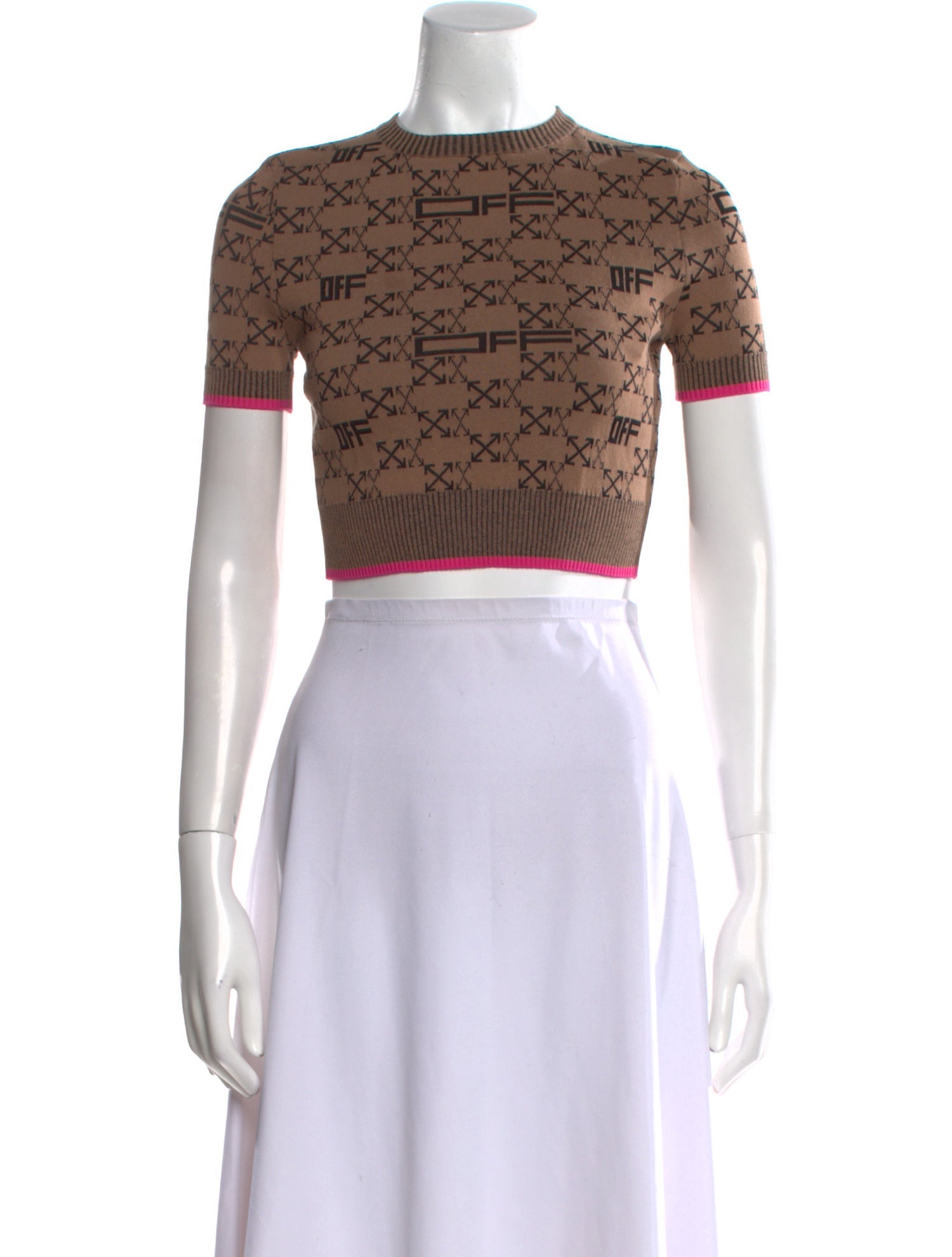 Off-White Monogram Printed Crop Top