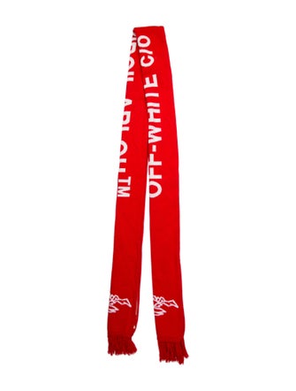 Off-White Cashmere Printed Scarf