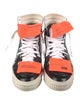 Off-White Embossed Leather Colorblock Pattern Sneakers