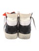 Off-White Embossed Leather Colorblock Pattern Sneakers