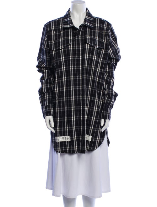 Off-White 2016 Plaid Print Button-Up Top