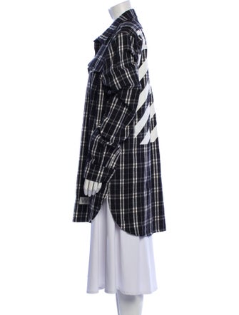 Off-White 2016 Plaid Print Button-Up Top