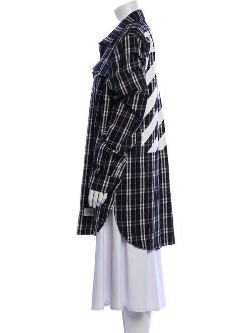 Off-White 2016 Plaid Print Button-Up Top