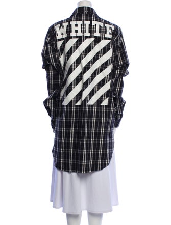 Off-White 2016 Plaid Print Button-Up Top