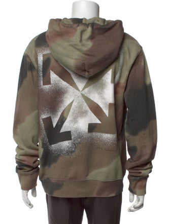 Off-White Tie-Dye Print Crew Neck Hoodie