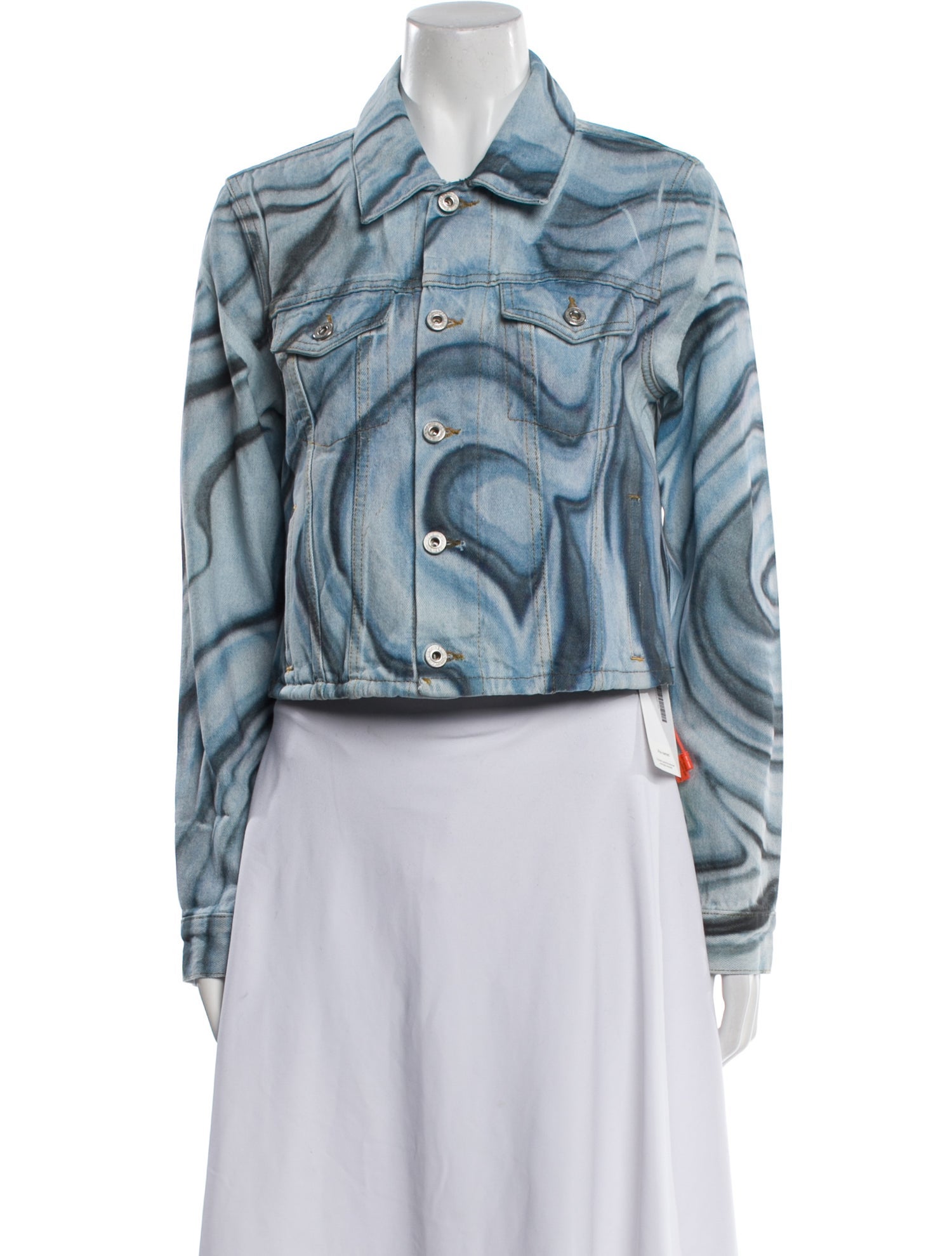 Off-White 2019 Tie-Dye Print Denim Jacket w/ Tags