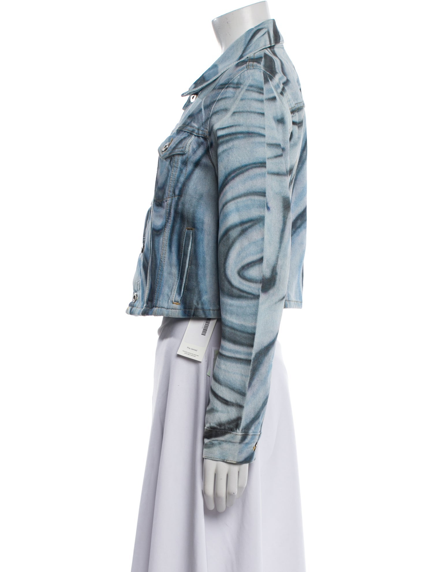 Off-White 2019 Tie-Dye Print Denim Jacket w/ Tags