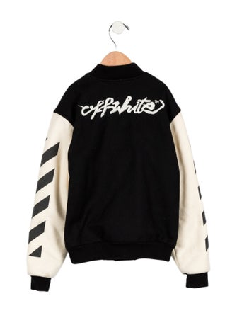 Off-White Kids' Diagonals Varsity Jacket
