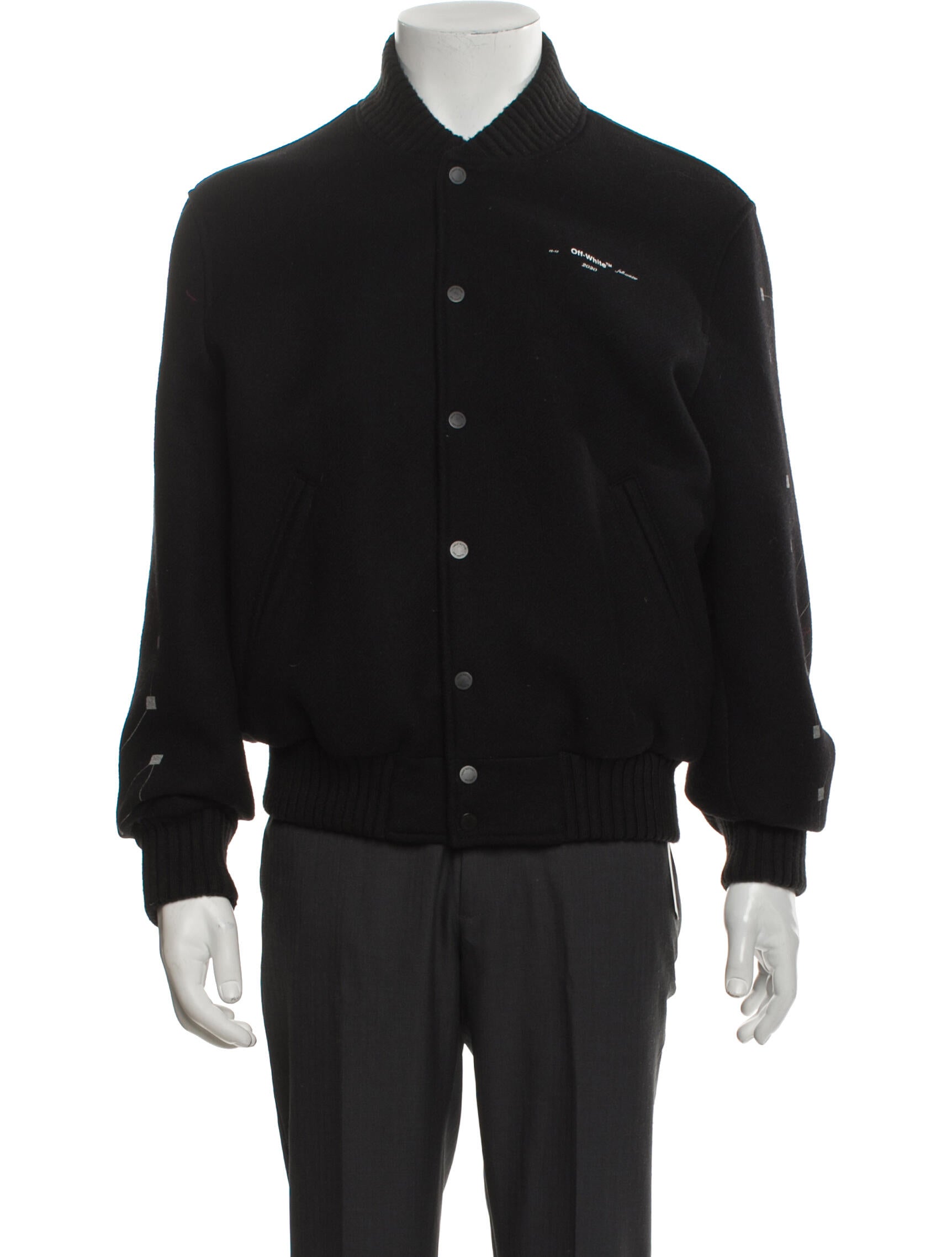 Off-White Virgin Wool Bomber Jacket