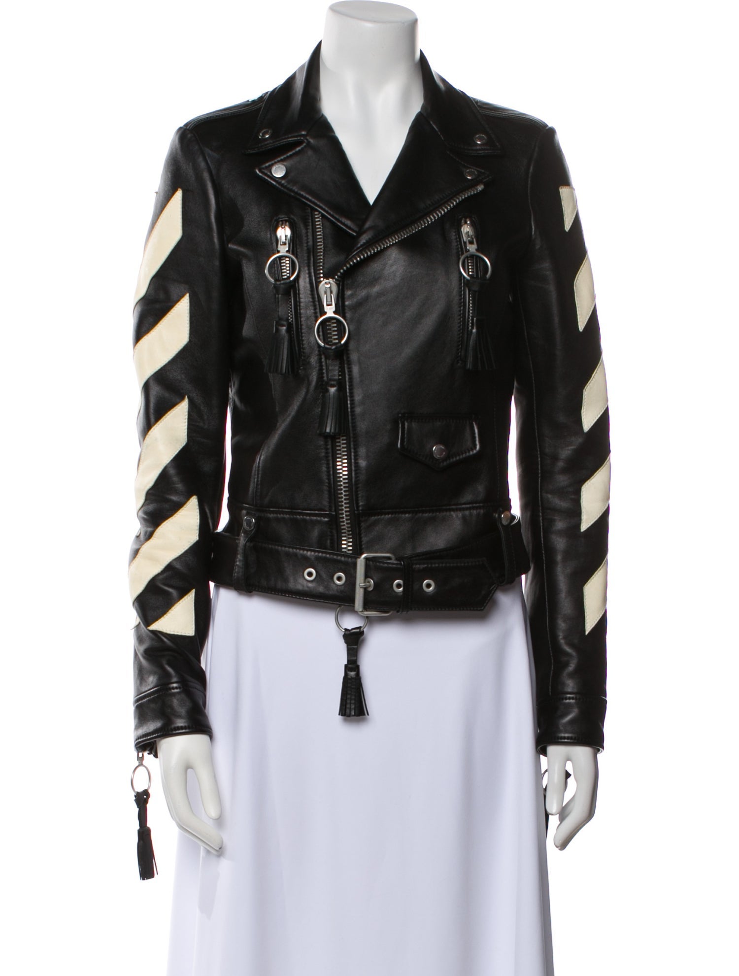 Off-White Leather Biker Jacket