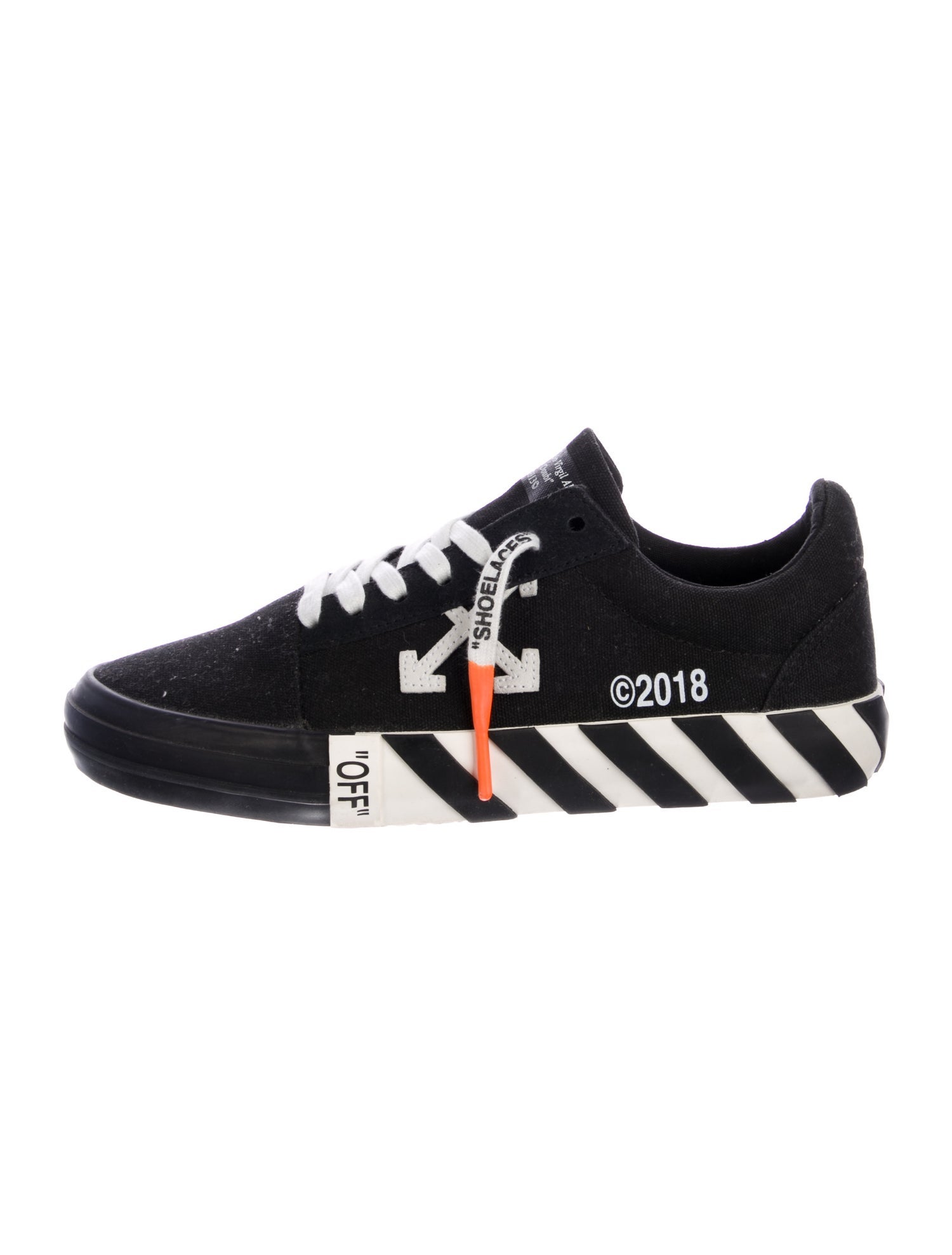 Off-White Canvas Printed Sneakers