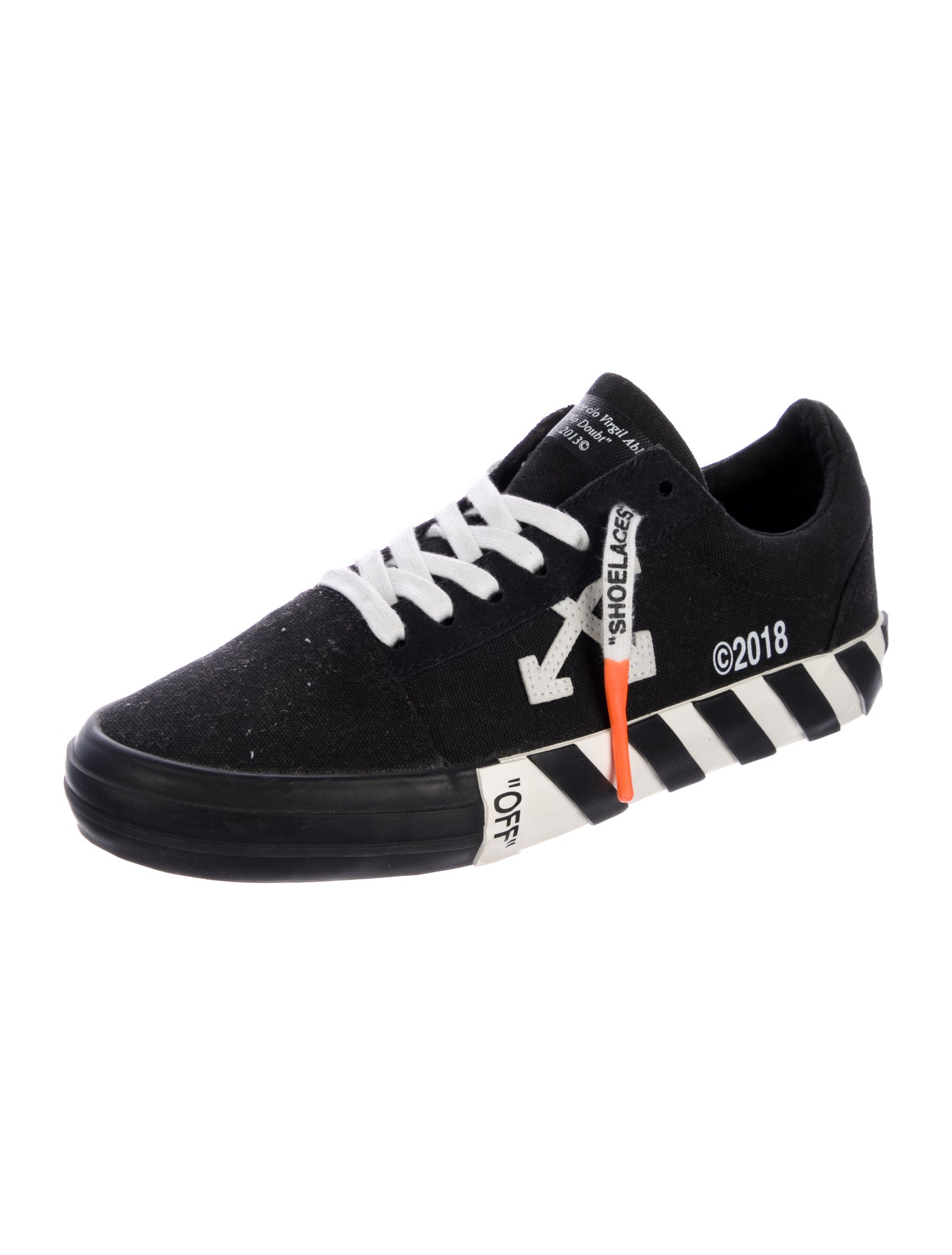 Off-White Canvas Printed Sneakers