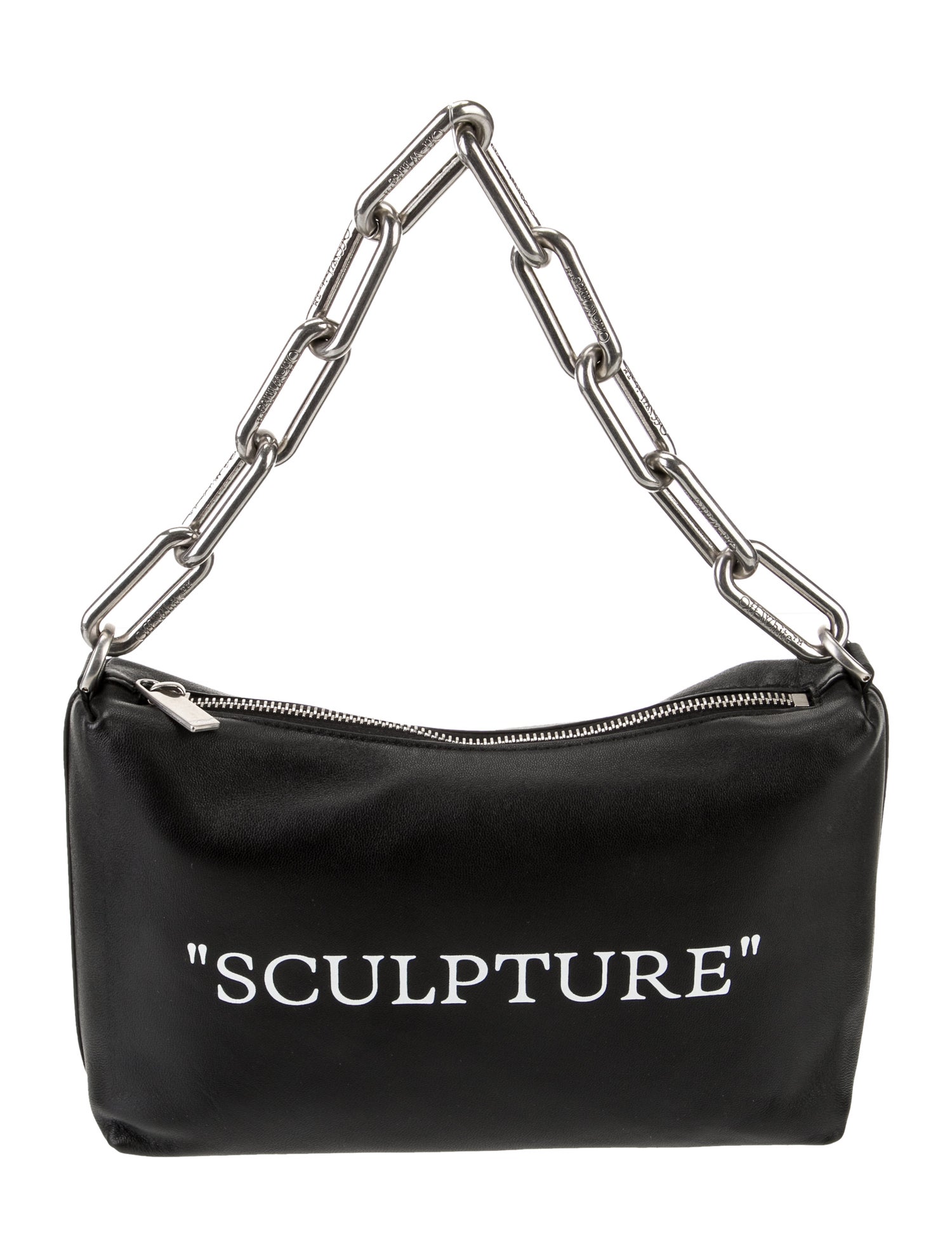 Off-White Leather Sculpture