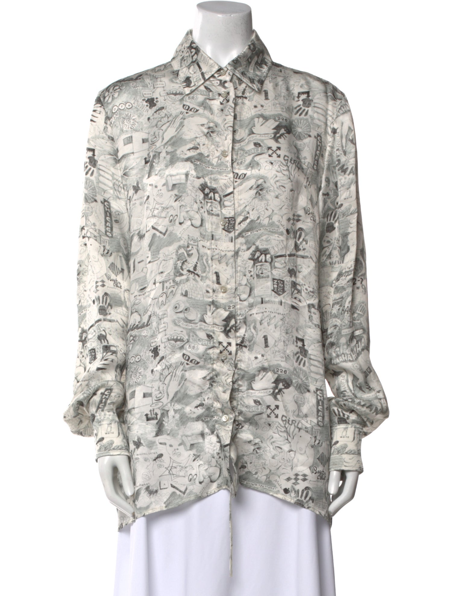 Off-White 2019 Printed Button-Up Top