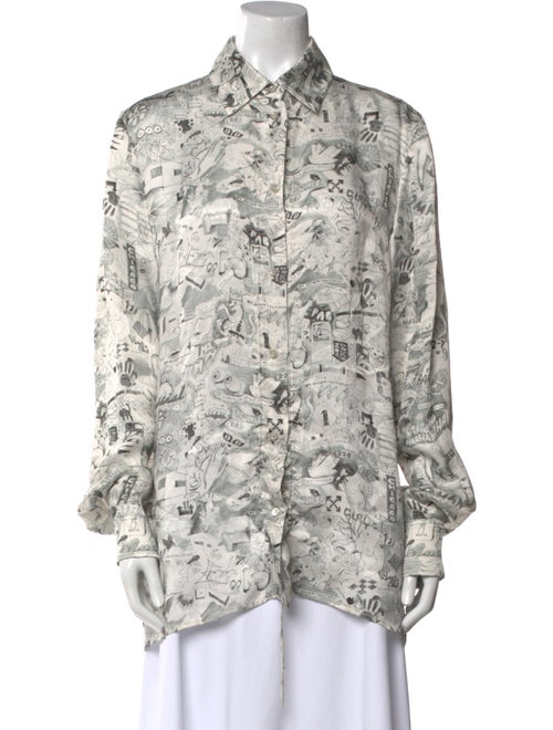 Off-White 2019 Printed Button-Up Top