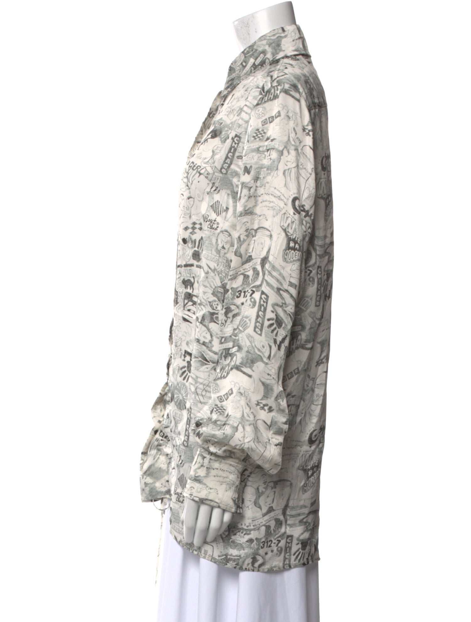 Off-White 2019 Printed Button-Up Top