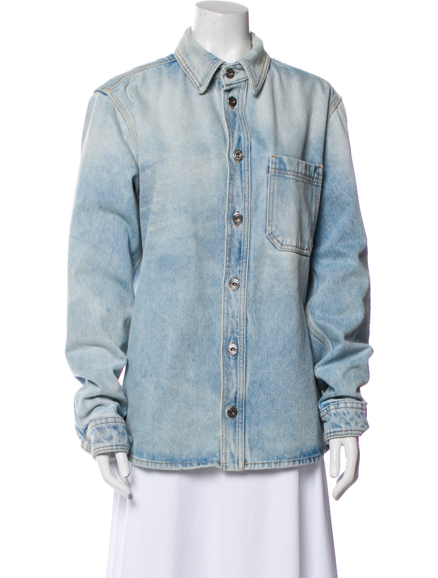 Off-White 2021 Long Sleeve Denim Shirt