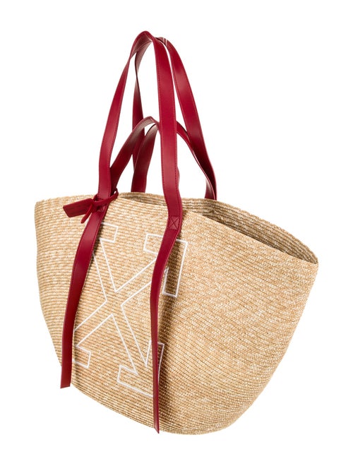 Off-White Straw Tote