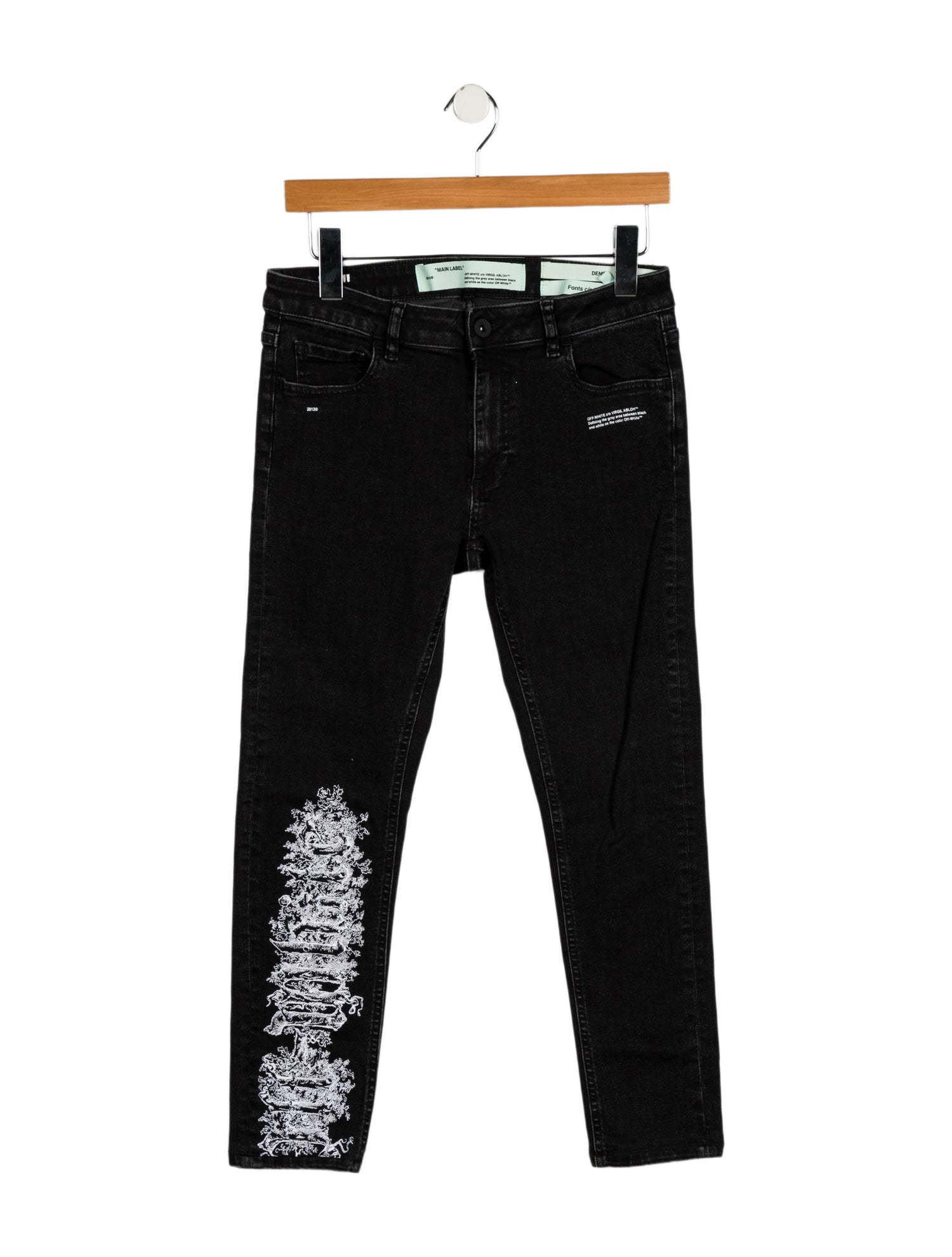 Off-White Low-Rise Skinny Leg Jeans