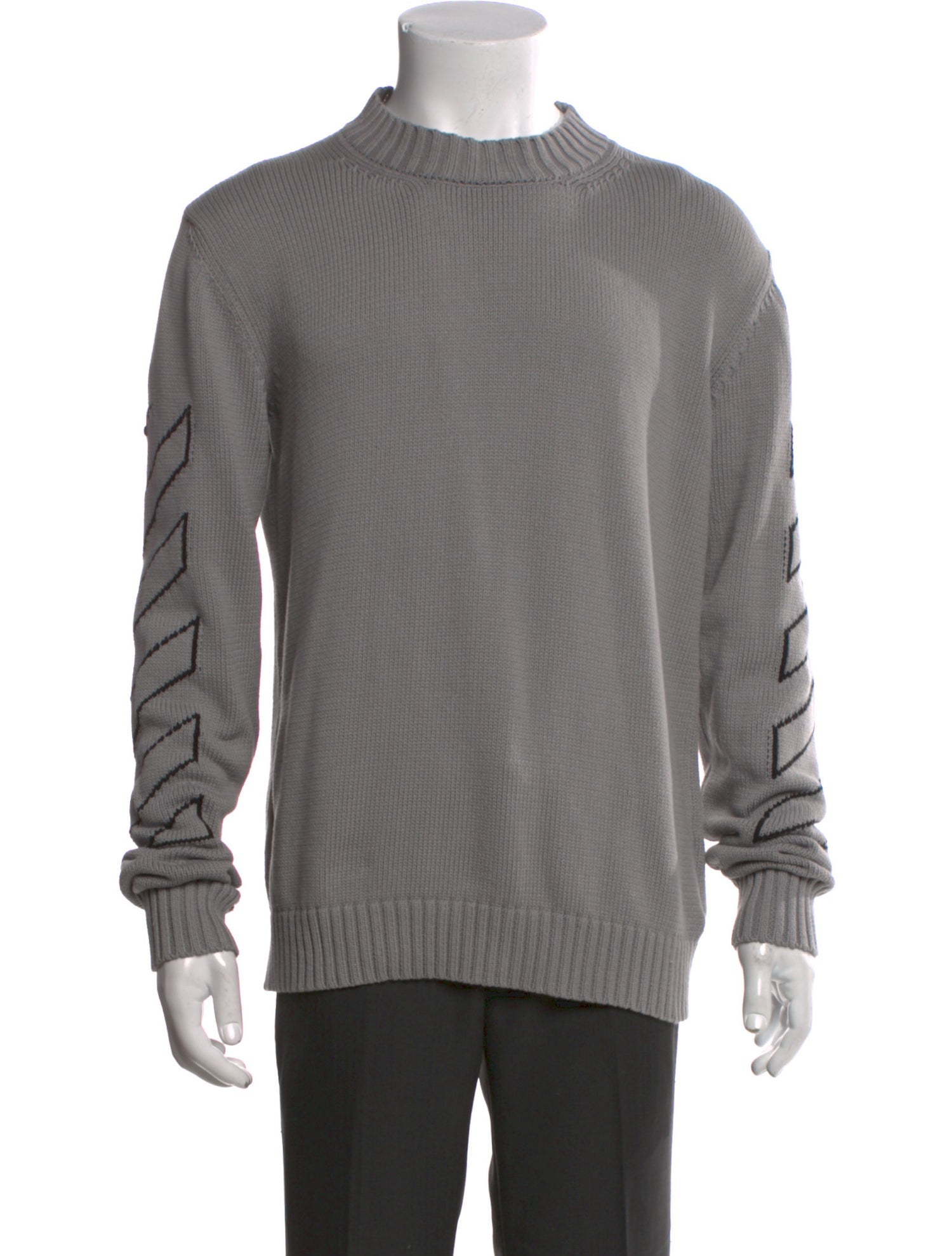 Off-White Crew Neck Long Sleeve Pullover