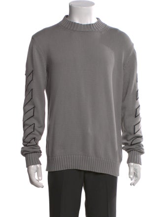 Off-White Crew Neck Long Sleeve Pullover