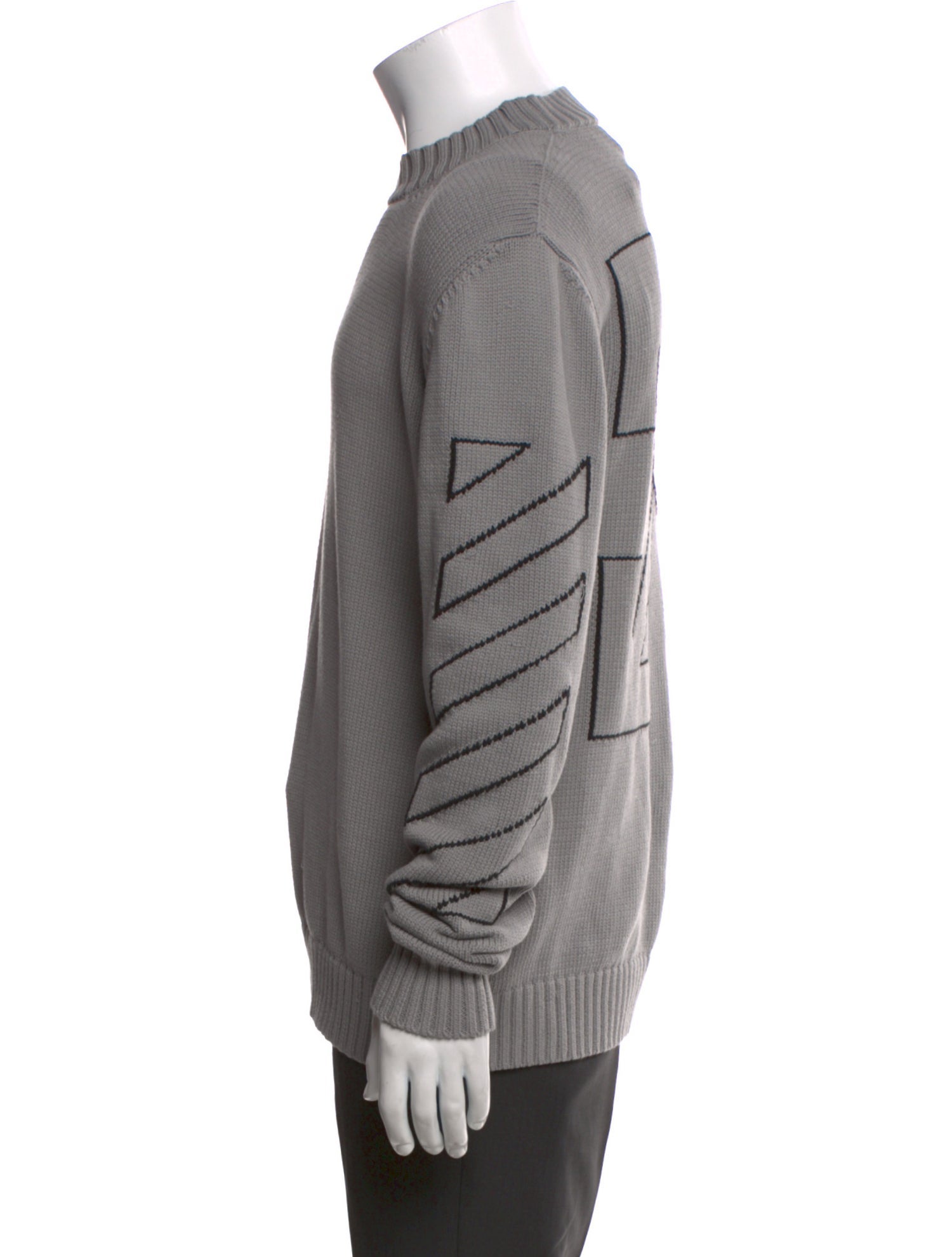 Off-White Crew Neck Long Sleeve Pullover