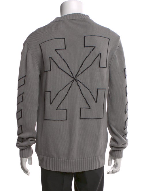Off-White Crew Neck Long Sleeve Pullover