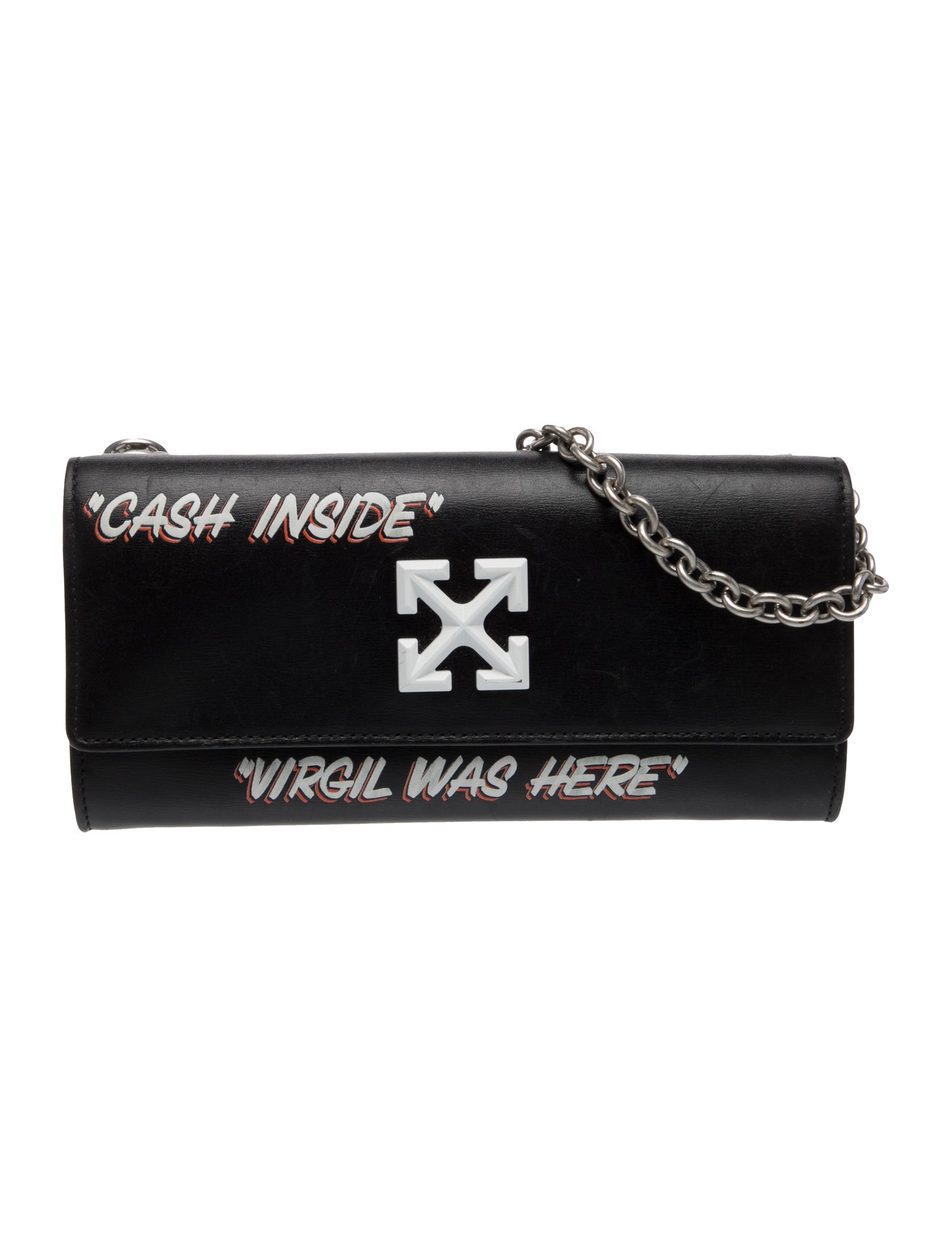 Off-White Leather Top Handle Bag