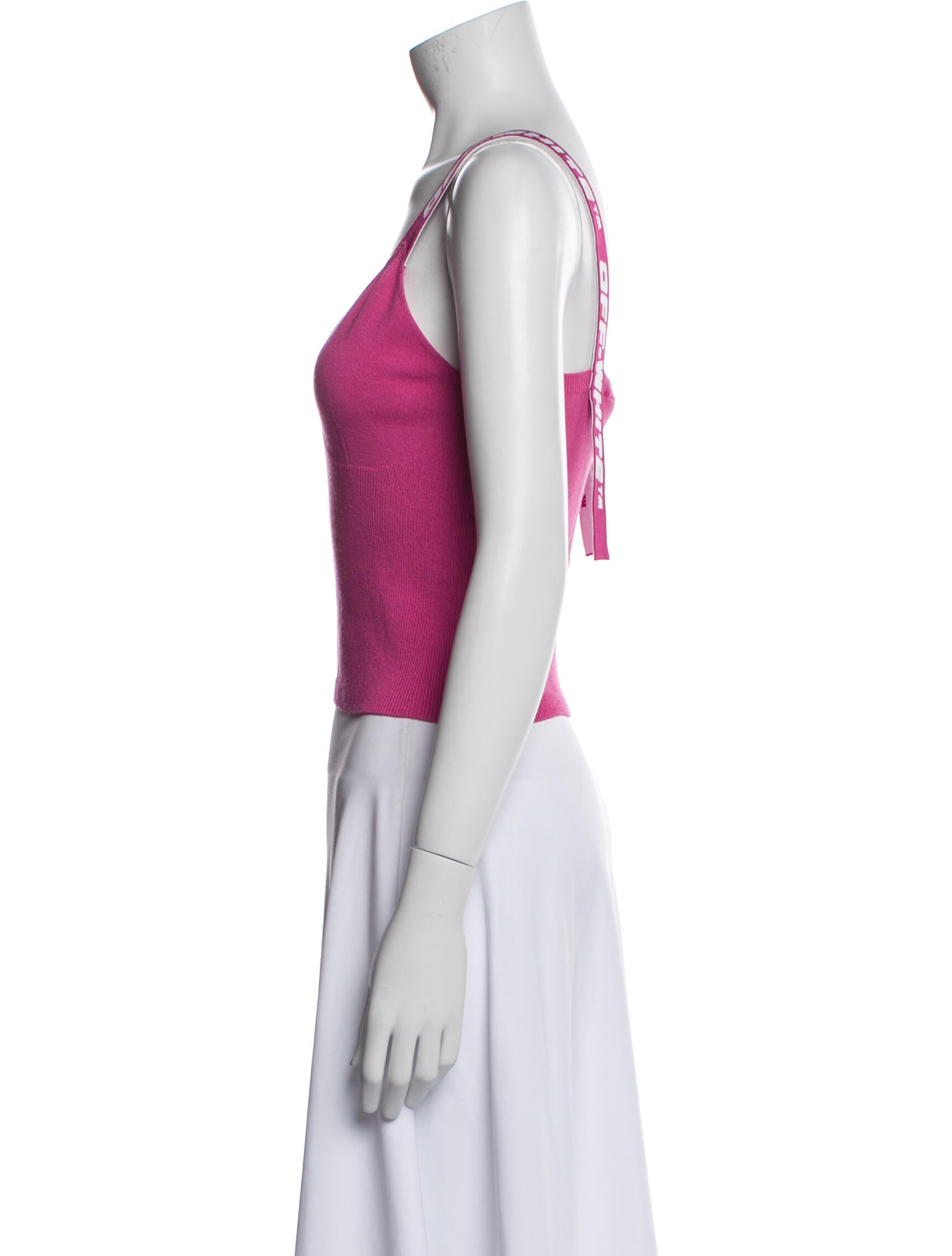 Off-White 2020 Square Neckline Crop Top