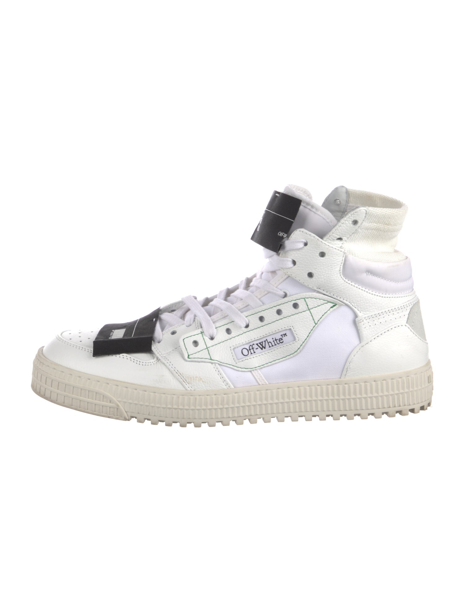 Off-White Leather Printed Sneakers