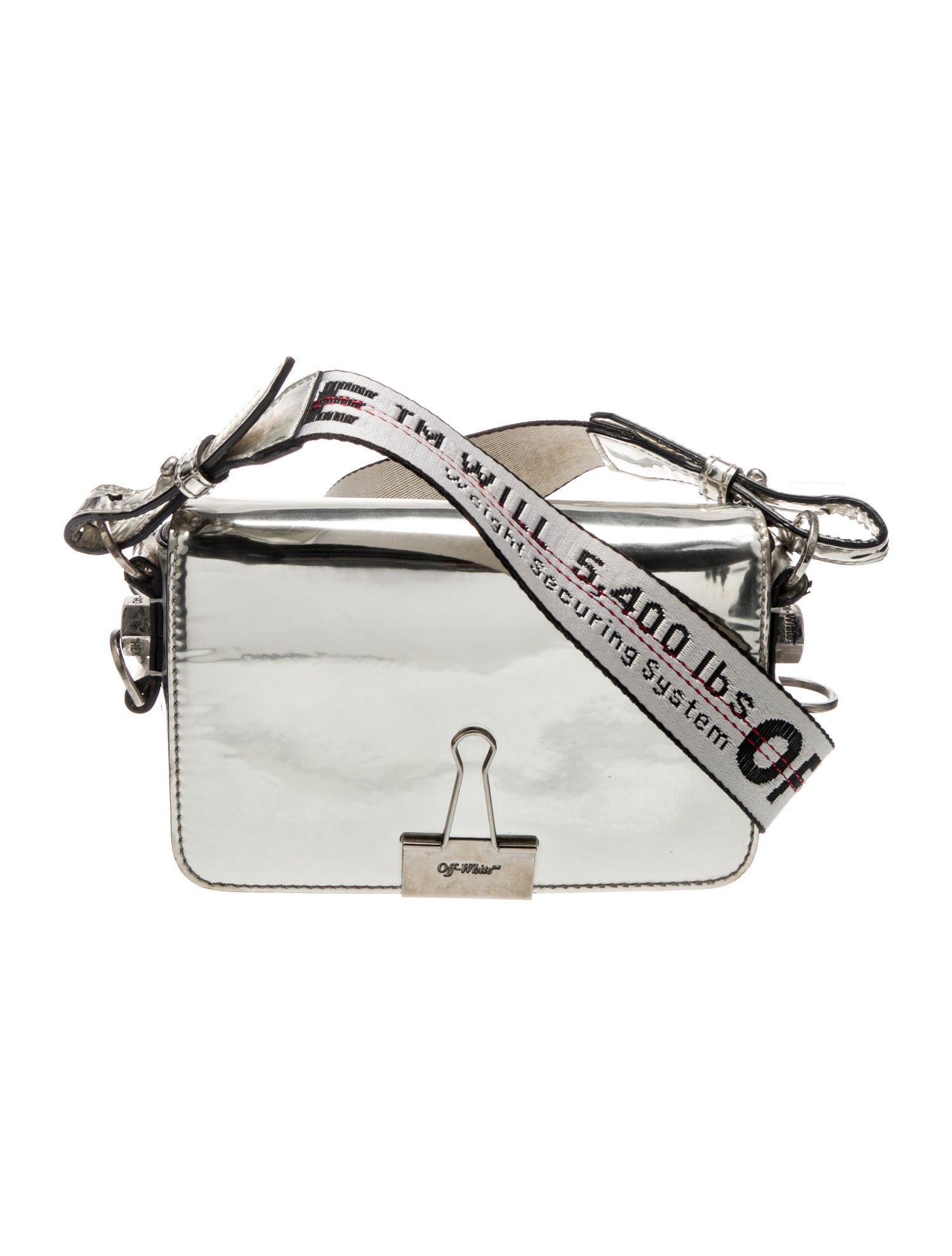 Off-White Patent Leather Crossbody Bag