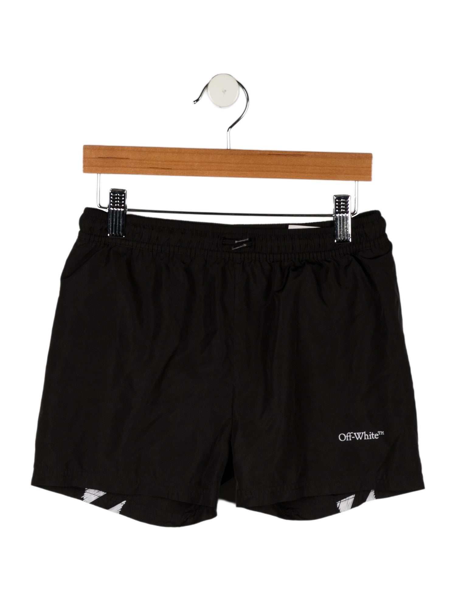 Off-White Boys' Logo Printed Drawstring Swim Shorts
